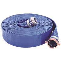 0032110 Layflat Discharge Hose, 3 In. X 50 Ft. Male X Female, 80 Psi - Pvc