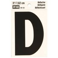 0198838 Letter House 3 In. Reflective Black - Case Of 10