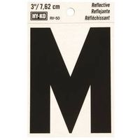 0199497 Letter House 3 In. Reflective Black - Case Of 10