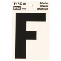 0198895 Letter House F 3 In. Reflective Black - Case Of 10