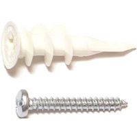 Midwest Fastener 0134791 Midwest Wall Anchor, No 8 X 1.25 In., Plastic