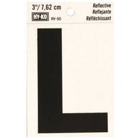 0199422 Letter House L 3 In. Reflective Black - Case Of 10