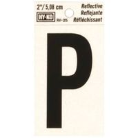 0153460 Letter House P 2 In. Reflective Black - Case Of 10