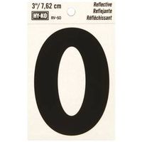 Letter House O 3 In. Reflective Black - Case Of 10