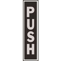 0240408 Sign Push Princess 2 X 8 In. Aluminum - Case Of 10