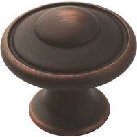 Amerock 0265728 Cabinet Knob Set, 1 In. Projection, 1.187 In. Dia. - Oil Rubbed Bronze