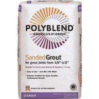 0320150 Polyblend Sanded Tile Grout, 25 Lbs, Bag No 180 Sand Stone - Solid Powder