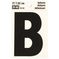 0198549 Letter House B 3 In. Reflective Black - Case Of 10