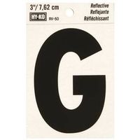 0199026 Letter House G 3 In. Reflective Black - Case Of 10