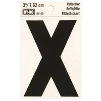 0200162 Letter House X 3 In. Reflective Black - Case Of 10