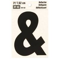0201012 3 In. Symbol Ampersand, Black & Silver - Case Of 10