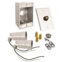 Hubbell Electrical 0224758 Bell Weatherproof Dusk To Dawn Floodlight Kits, With Photocell, White