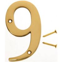 0251249 Br 3-d Decorative House Number Of 9