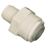 Multi-Purpose Push-Fit Tube To Pipe Adapter, 0.375 x 0.50 in. Compression x MPT, Plastic
