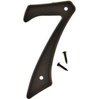 Number House 7 Plastic - 4 In., Black - Case Of 10