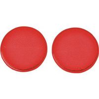 0253484 Self-adhesive Safety Reflector, 3.25 In. Dia. - Break Resistant Plexiglas, Red