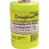 Stringliner By U.s. Tape 0259903 Pro Braided Replacement Construction Line, No 18 500 Ft. - 165 Lbs, Nylon - Fluorescent Yellow