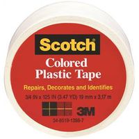 0375410 Scotch Plastic Tape, 1.50 X 125 In. - White