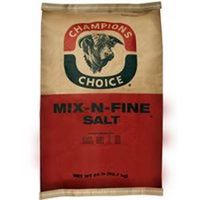 0046847 Champions Choice Mix-n-fine Salt, 50 Lbs Poly Bag Solid - White