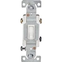 Cooper Wiring 0071274 Framed Grounded Toggle Switch, 120 Vac, 15a - White