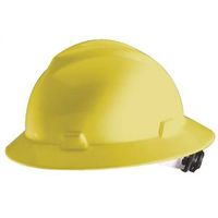 0594499 V-gard Heavy Duty Hard Hat, 6.50 - 8 In., Non-slotted - Full Brim - Polyethylene - Yellow