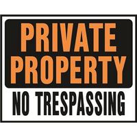 0320937 Sign Private Property Jumbo - Case Of 5