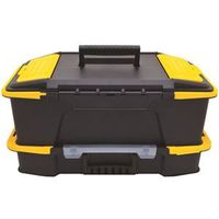 0556837 Click N Connect 2-in-1 Tool Box - 12 X 19 X 6 In., 30 Lbs, Plastic - Black & Yellow