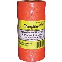 Stringliner By U.s. Tape 0608703 Pro Braided Replacement Construction Line, No 18 1000 Ft. - 165 Lbs, Nylon - Fluorescent Orange