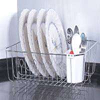 637132 Dish Drainer With Basket - Chrome