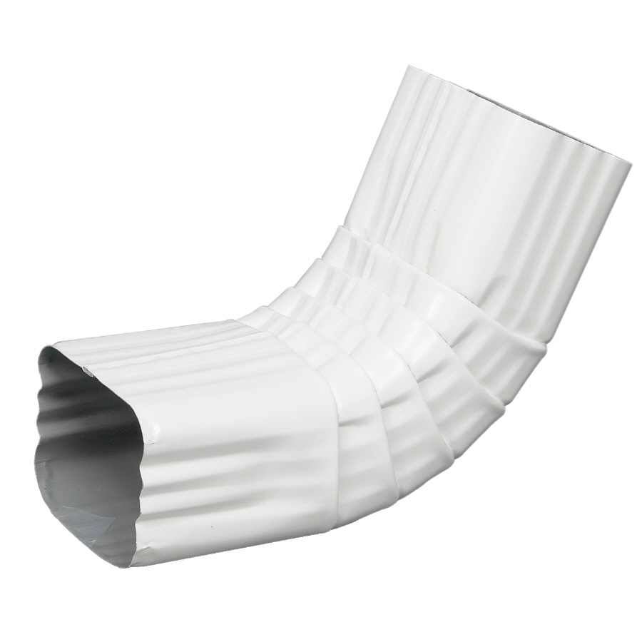 159517 3 X 4 In. Aluminum Front Elbow - White