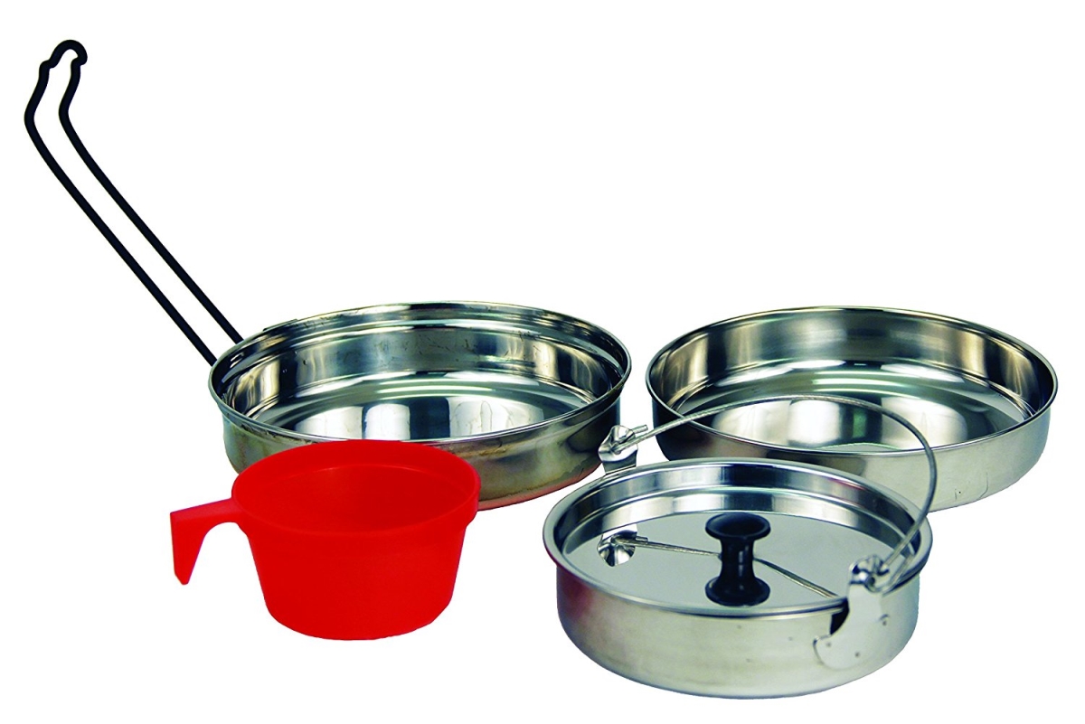 897645 Stainless Steel Camp Mess Kit, 5 Piece