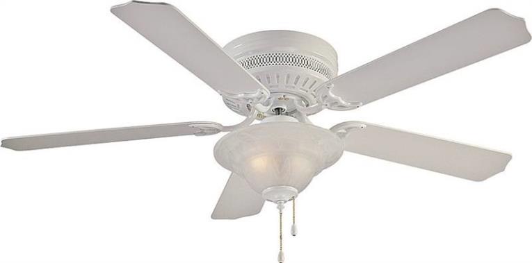 699918 52 In. 5 Blade With 2 Light Ceiling Fan, White