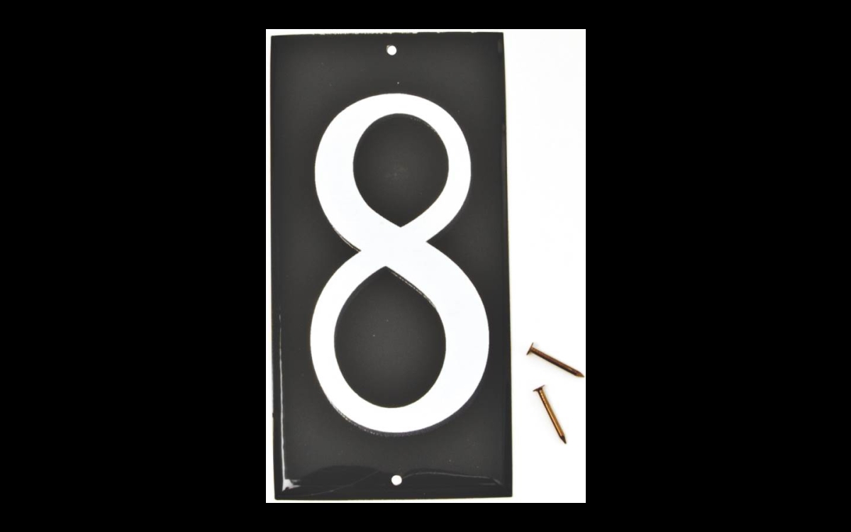 Hy-ko Products 251843 3.5 In. Reflective Aluminum Panel House Number 8