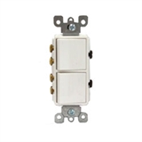 871855 15a, 120 - 227v Decora Combo 3 - Way Switch, White