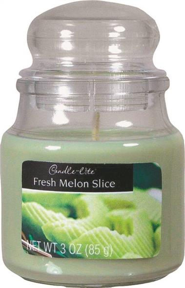 Candle-lite 883769 3 Oz Candle With Bubble Lid - Melon Slice