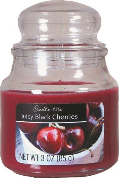 Candle-lite 883793 3 Oz Candle With Bubble Lid - Black Cherries