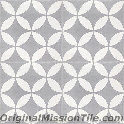 F882542-02 Circulos Ii Cement Tiles, Gris 02 - Box Of 12