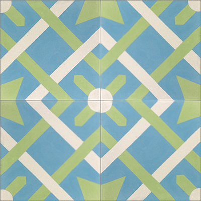 F883102-02b Cordoba Cement Tiles, Azul 02b - Box Of 12
