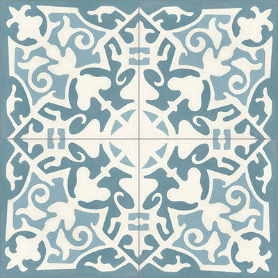 F883122-02 Madrid Cement Tiles, Blue 02 - Box Of 12