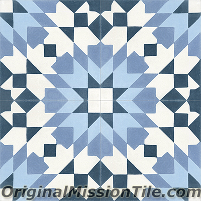 F884109-03 Casa Blanca 03 Cement Tiles, Multi Color - Box Of 12