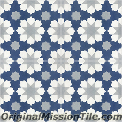F884245-02 Moorish 02 Cement Tiles, Multi Color - Box Of 12