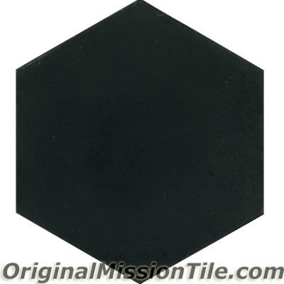 Hex-101 8x9 8 X 9 In. Hexagonal Cement Tile, Black - Box Of 12