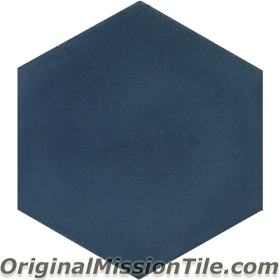 Hex-108 8x9 8 X 9 In. Hexagonal Cement Tile, Navy - Box Of 12