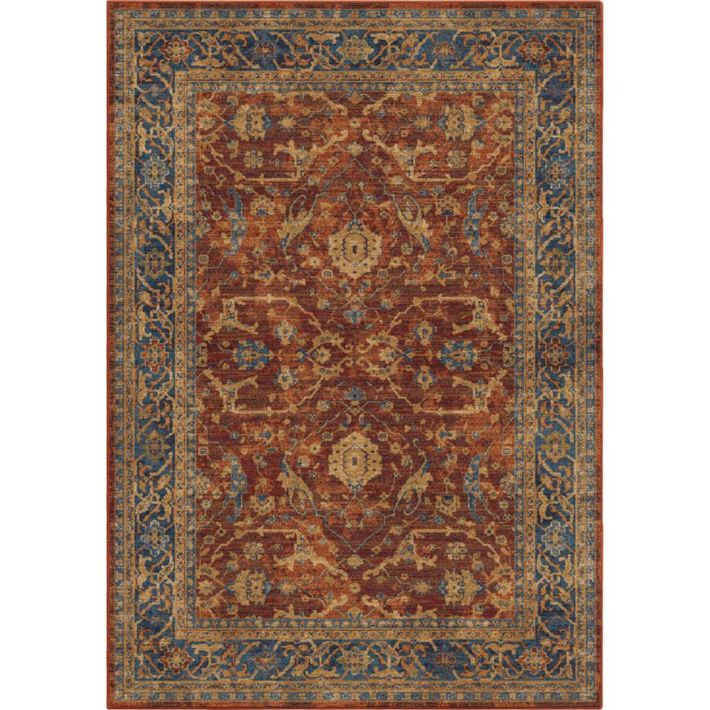 4503 5x8 5 Ft. 3 In. X 7 Ft. 6 In. Oriental Ankara Area Rug, Red