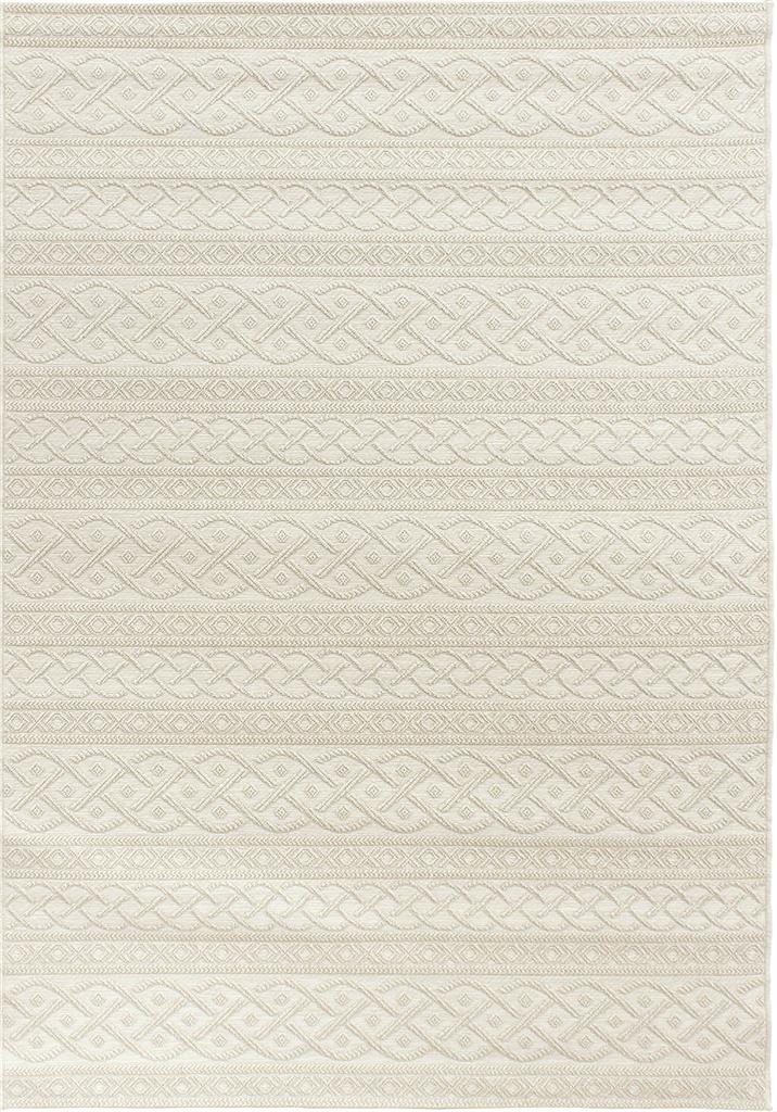3900 5x8 5 X 8 In. Indoor & Outdoor Knit Organic Cable Area Rug - Ivory