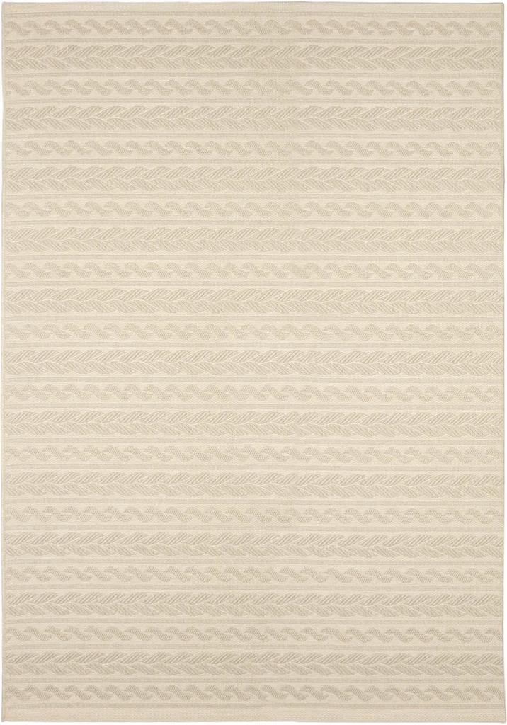 3905 5x8 5 X 8 In. Indoor & Outdoor Knit Cableknots Area Rug - Ivory