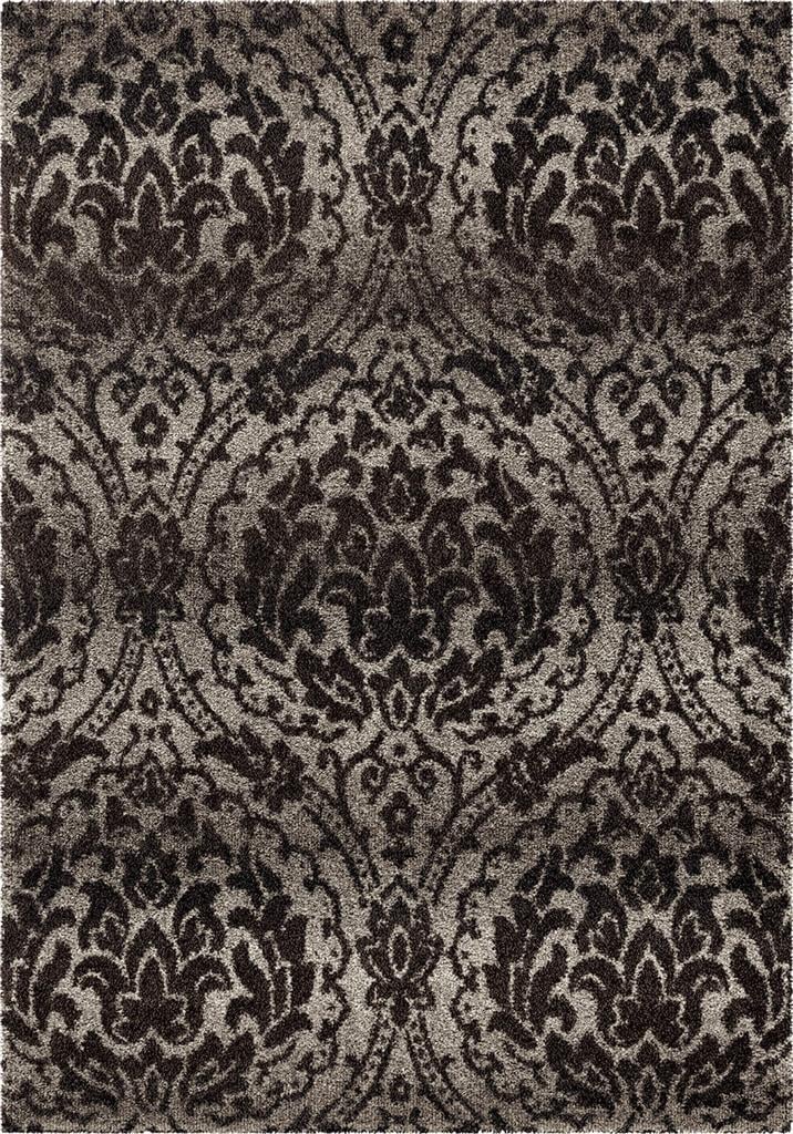 4300 5x8 5 X 8 In. Plush Pile Damask Norfolk Area Rug - Gray