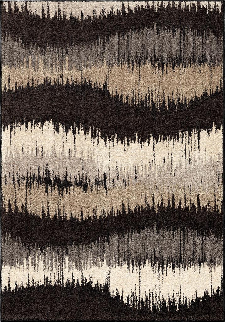 5 X 8 In. Brushed Waves Area Rug - Multicolor