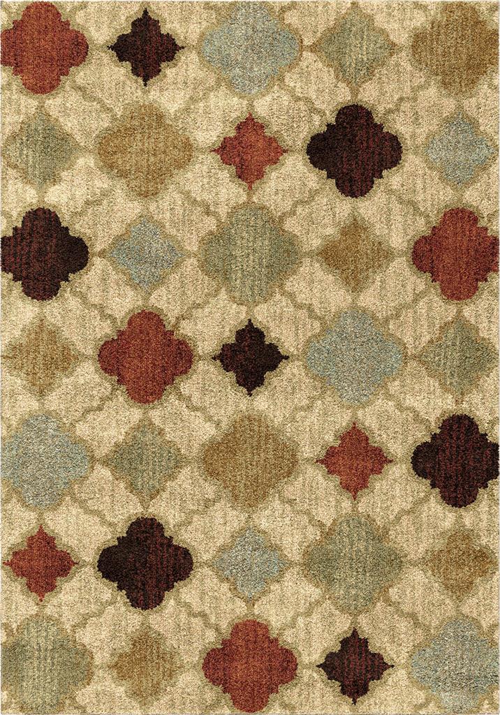 8 X 11 In. Dense Pile Geometric Malbeck Area Rug - Multicolor