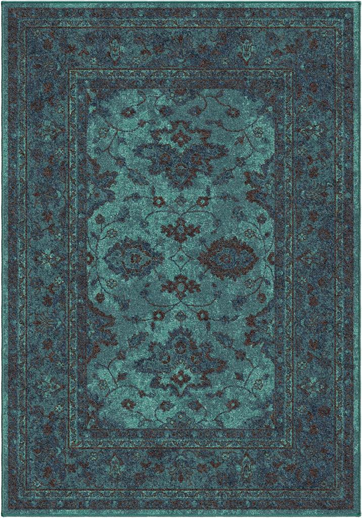 8 X 11 In. Modern Traditional Ethnicagra Area Rug - Blue